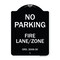Signmission Princeton New Jersey No Parking Fire Lane Zone Heavy-Gauge Aluminum Sign, 24" x 18", BW-1824-23273 A-DES-BW-1824-23273 - alternate 1